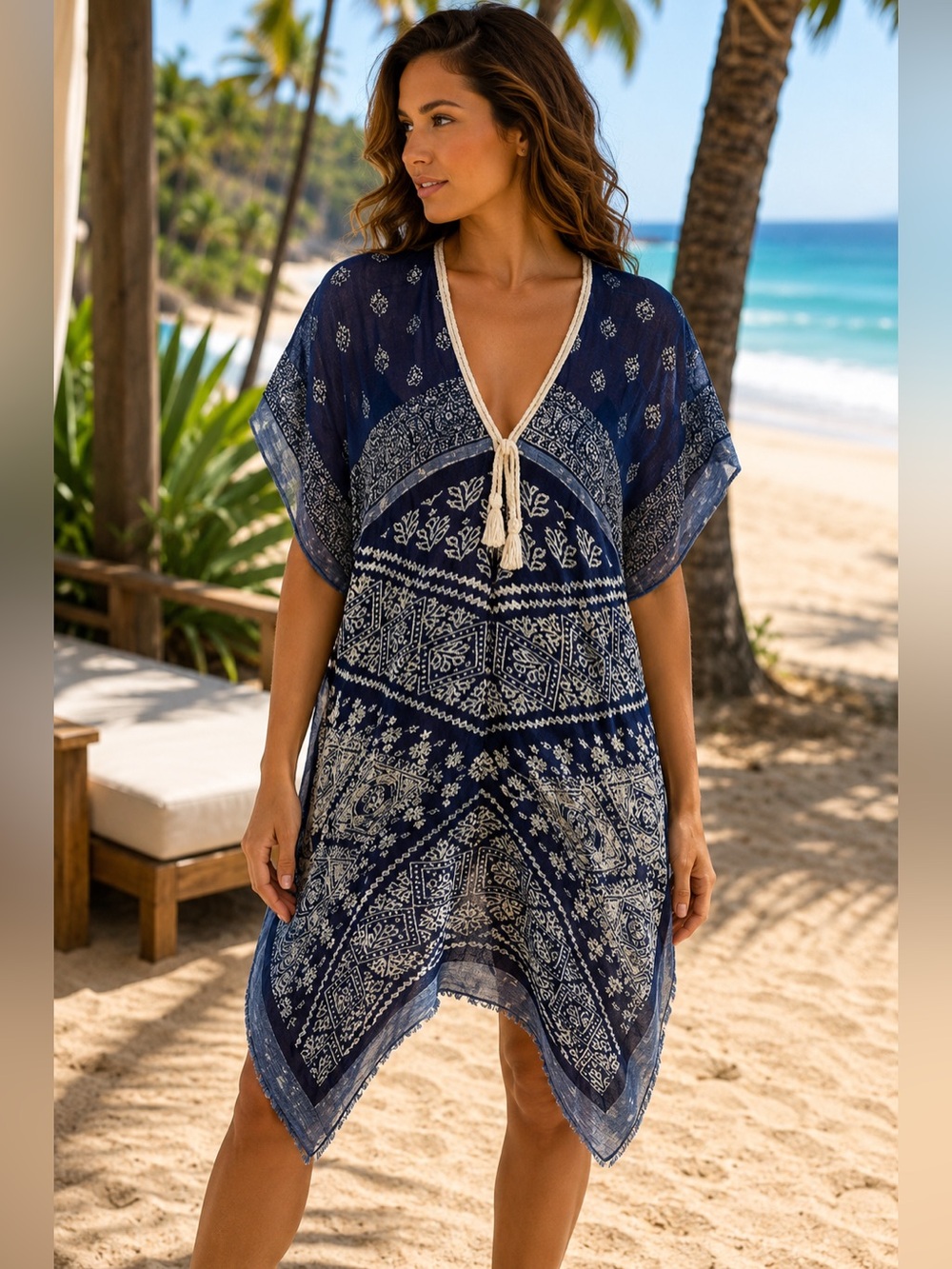 Pool To Party By Subtle Luxury Boho Beach Cover Up Dress One Size 💙 $79